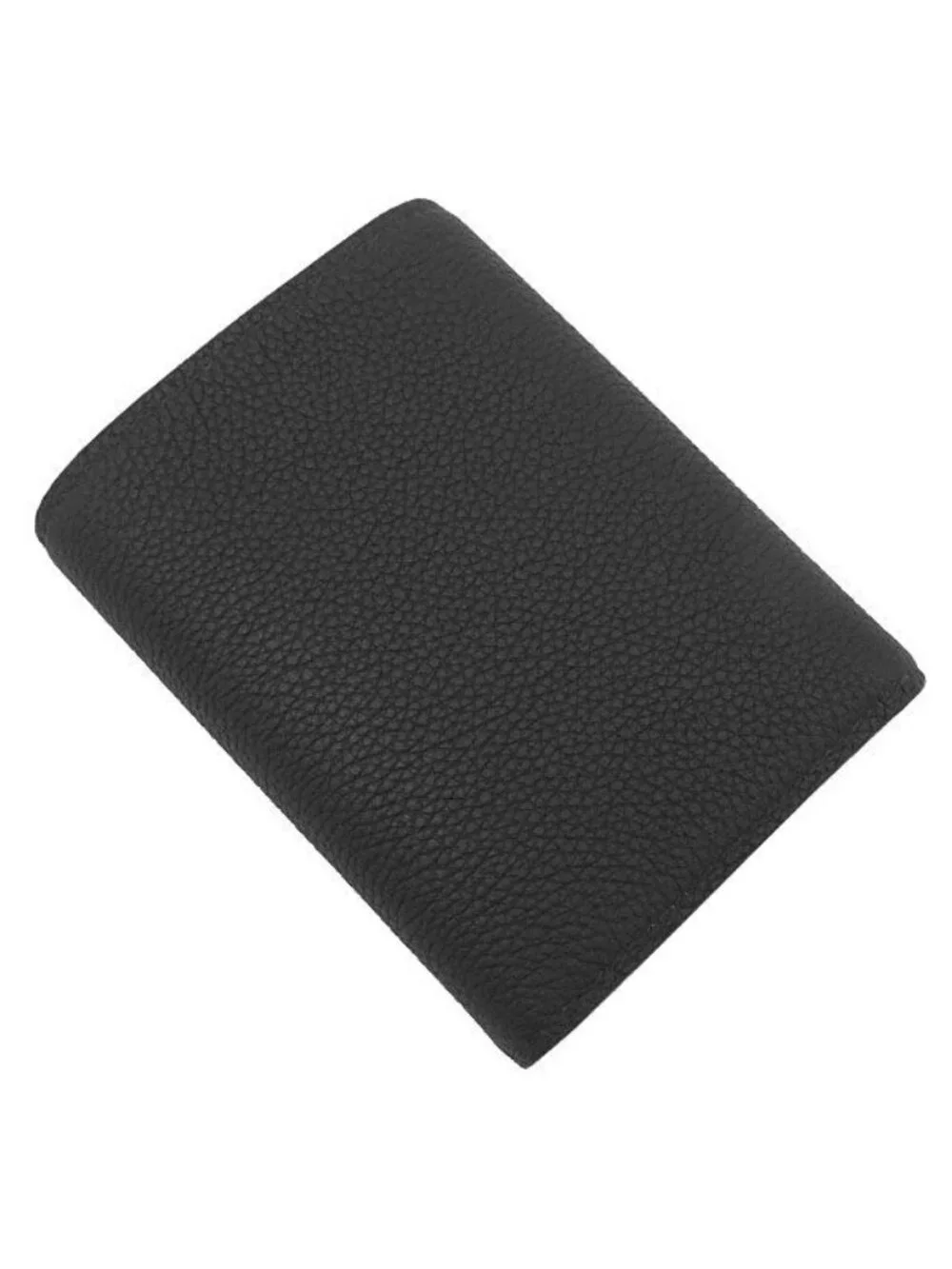 Louis Vuitton Trifold Wallet Victor Calf Wax Leather Noir Silver Black Compact